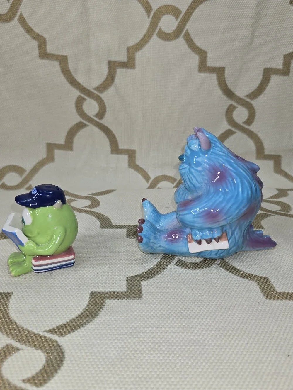 Disney Pixar Monsters Inc - Mike & Sulley Ceramic Salt & Pepper Shakers New